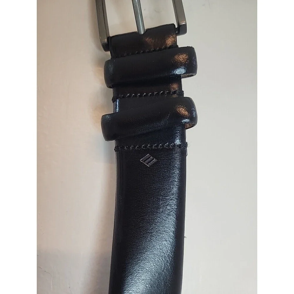 Joseph Abboud Black Genuine Leather Dress Belt Italy Men's Size 45" - Picture 3 of 8